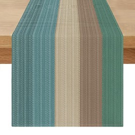 Table Runner Washable 40 x 140 cm Table Runner Outdoor Modern Living Room Spring Summer Green Blue Grey Table Mats Brown Runner Table Set for Dining Room Party Holiday Decoration