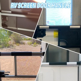 Gekufa Adjustable RV Screen Door Cross Bar Handle Universal Fit for Camper and Motorhome, 21-5/8" to 28-5/8", Durable Aluminum Frame with Non-Slip Grip