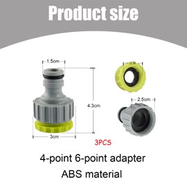3 Stück Wasserhahn Adapter Für Gardena,3/4 Zoll Anschluss Gartenschlauch Hahnverbinder Set,Küche Schlauch Schlauchanschluss Wasseranschluss,Garten Sink Tap Schlauchverbinder für Faucet Wohnmobil