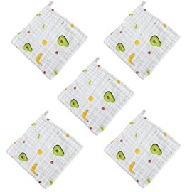 SUIOPPYUW Soft Cotton Baby Bibs Thick Multiple Colors High Water Absorption Capacity 6-Layer Pure Cotton Gauze Cotton Drool Towel, Type+2, 25 * 25cm