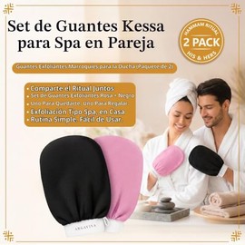 Guantes exfoliantes marroquíes para ducha, guantes exfoliantes corporales Kessa Hammam, manoplas exfoliantes, manoplas de baño, juego de spa para pare