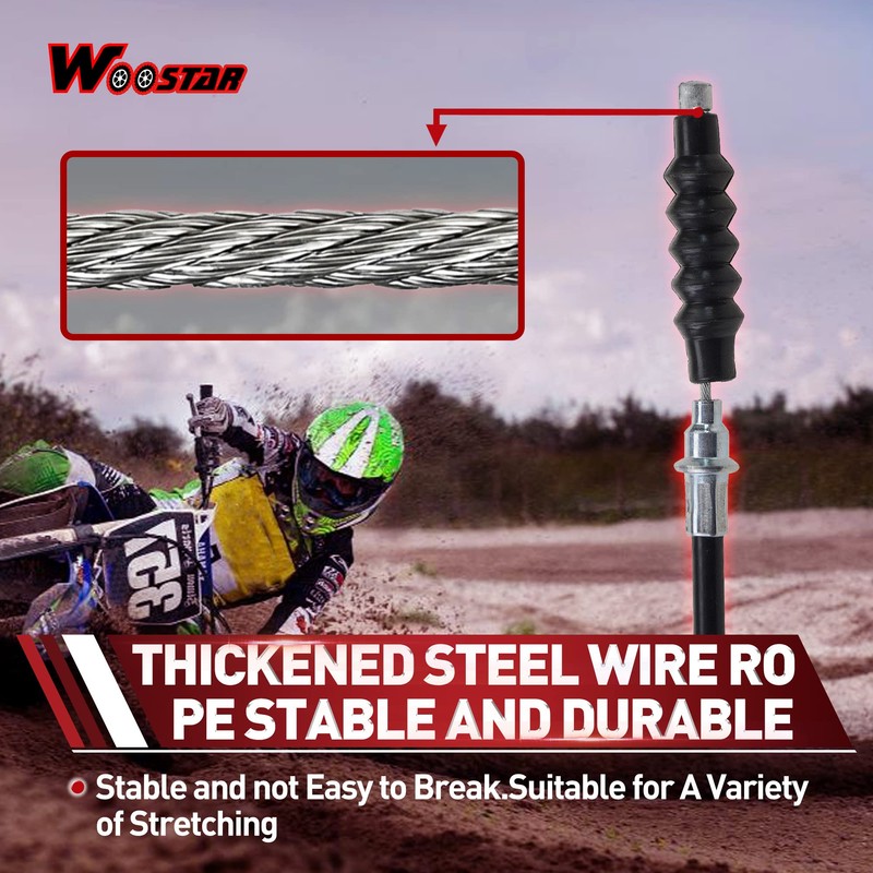 WOOSTAR 38.2" Clutch Cable with Adjuster Replacement for Apollo RFZ