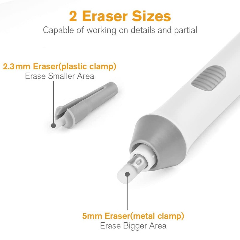 OFFCUP Electric Eraser, Automatic Portable Pencil Eraser, 22pcs Eraser Refills