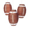 Football Paper Hanging Lanterns (set of 3) Sports Party Decor
