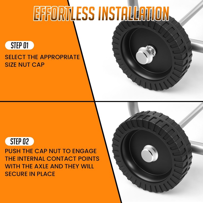 MARRTEUM 40Pcs Push on Pushnut Cap | 1/4", 5/16", 3/8",