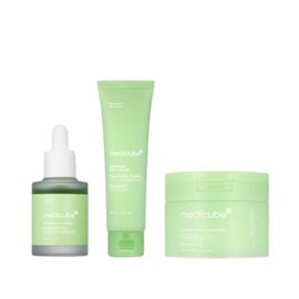 Medicube Exosome Cica 3-piece Calming Pad Ampoule Cream for Sensitive Skin, Vegan Cica Line 3-piece Calming Pad Ampoule Cream for Troubled Skin / 민감성 피부 비건 시카라인 3종 메디큐브 엑소좀시카 3종 카밍 패드 앰플 크림 병풀 트러블 피부진정