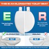 Plexon Soft Cushioned Toilet Seat, Elongated White, Slow-Close Lid &