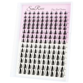 Lash Clusters Wispy Eyelash Clusters 140pcs Natural Cluster Eyelash Extensions D Curl Individual Lashes 8-16mm Mix Length Natural Look Lashes Clusters (QF-0.07D-8-16)