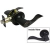 2-set Dark Oil Rubbed Bronze Entry Entrance Levers with Matching