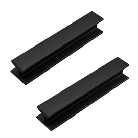 MOROBOR 120mm/4.7” Self-Stick Instant Cabinet Drawer Pulls, 2pcs Aluminum Alloy Self-Stick Push Pull Handles Helper Cabinet Door Window Drawer Auxiliary Pulls（Black