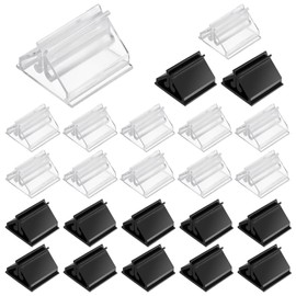 ASTER 24 Pcs Plastic Playing Card Stand Clear Board Game Markers Party Supplies (12 Black, 12 Clear)