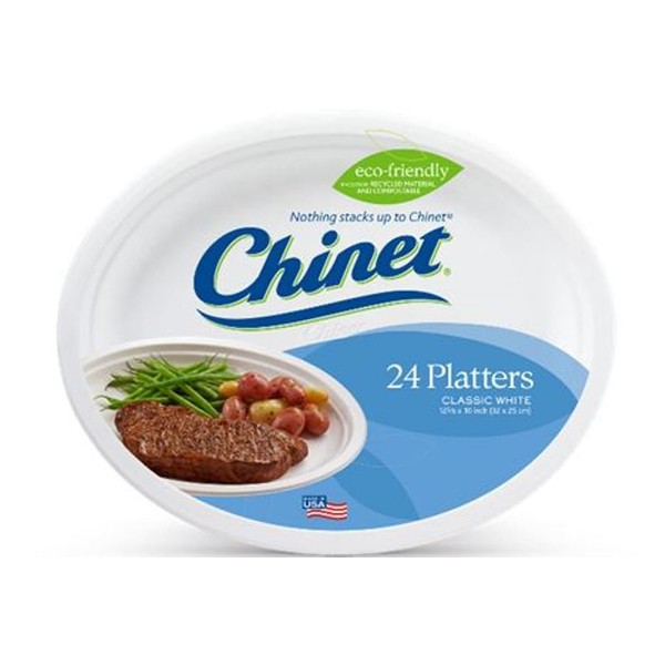Chinet Premium Paper Platters, 10 Inch