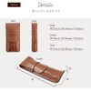 Dom Teporna Genuine Leather Pen Case 1-Pen, 2-Pen, 3-Pen Slots