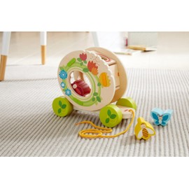 HABA Ziehfigur Blumenwiese, Holzspielzeug, Nachziehspielzeug, für Kinder ab 1 Jahr