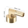sourcing map Brass Hose Barb Fitting Elbow, 12mm Barbed x