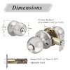 Probrico (2 Pack Keyed Alike Door Knobs Combo Pack, Brushed