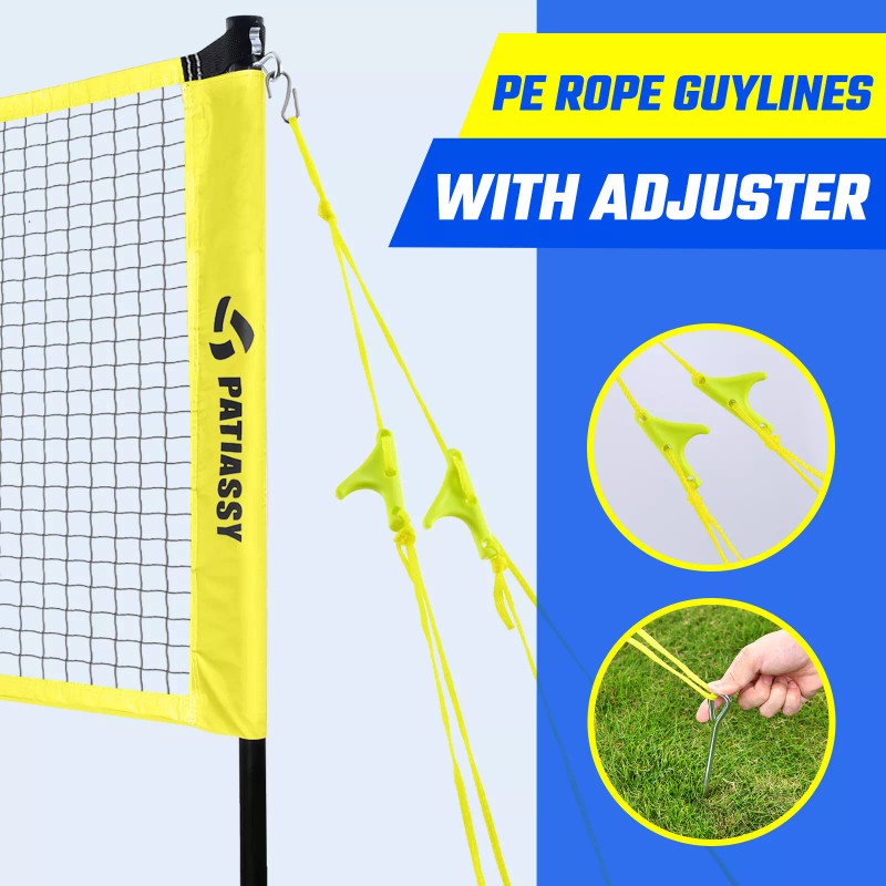 PATIASSY Badminton Set for Backyard Professional Badminton Net with 4