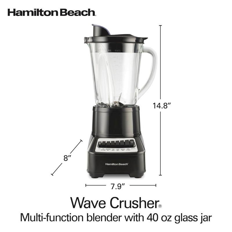 Hamilton Beach Wave Crusher Blender for Smoothies With 40 Oz