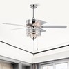 Vivastate Elegant 52'' Crystal Ceiling Fan Lamp with 5 Reversible