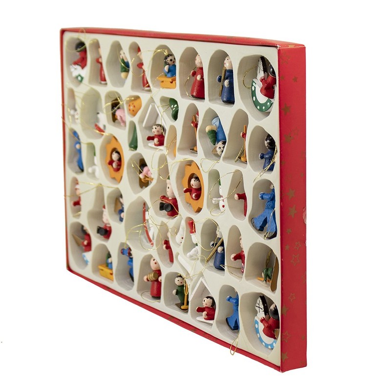 Kurt Adler Petite Treasures Wooden OrnamentMini, Set of 48