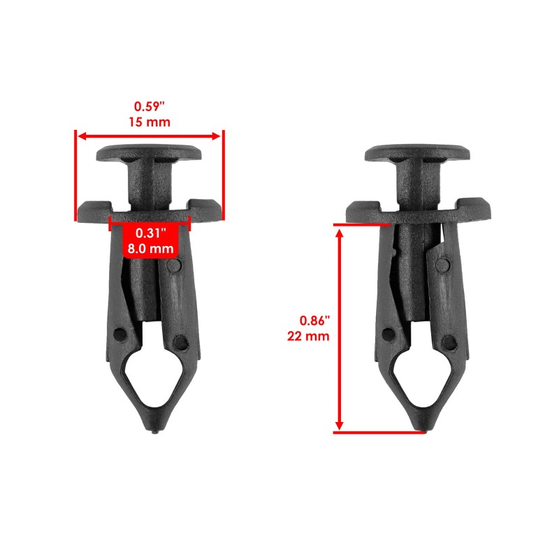 Caltric 100 Fender Rivet Clips w/ Tool for Polaris General