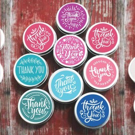 YS0911 500pcs 4 Designs Floral Thank You Stickers Wedding Party Packaging Seal Labels Thank You Stickers Roll 2