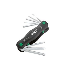 Wiha Multitool PocketStar® Torx Tamper Resistant (with Hole) 8 Pieces, Quick Access at the Touch of a Button, Can be Used as a Longitudinal and Cross Handle, All-In-One Tool (25130)