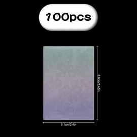 Jagowa Pack of 100 Laser Flashing Kpop Photcocard Protection Sleeves Trading Card Sleeves Holder Hard Plastic Protector Card Holder