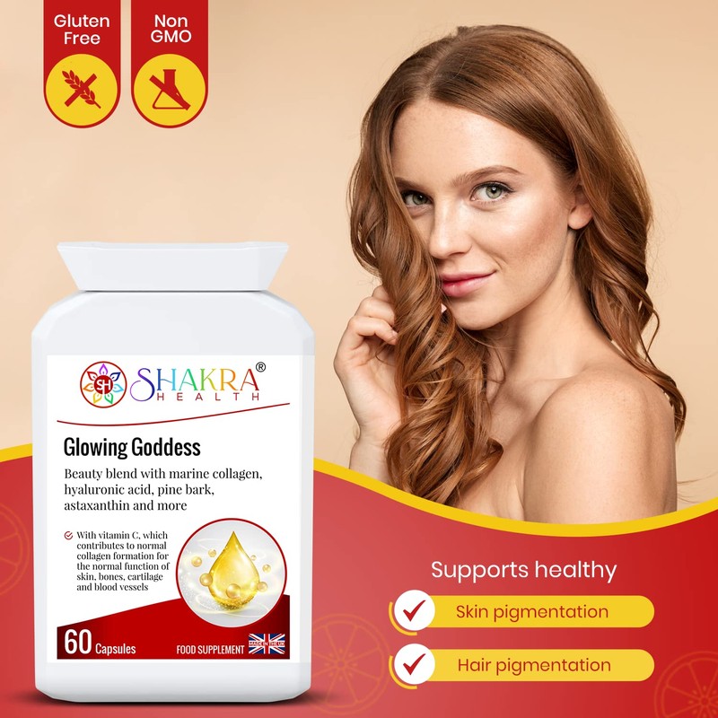 Glowing Goddess 60 Ultimate Marine Collagen Complex Capsules for Bones,