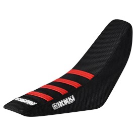 Enjoy Mfg 2024-2025 KTM MCE-2 MC E2 Seat Cover By Enjoy Mfg ALL BLACK RED RIBS #431