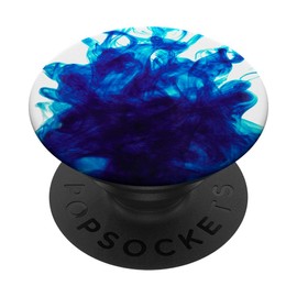 Marbled Ink with White and Blue Blends Colorful Pattern