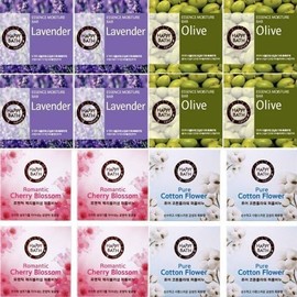 Shine Bean Perfume Soap, Lavender Soap, Olive Soap (set of 4) - Clean Cotton / 샤인빈 퍼퓸비누 라벤더비누 올리브비누(4개한세트) - 클린코튼