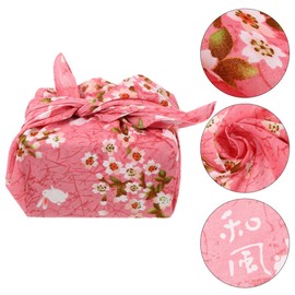 VALICLUD Japanese Style Bento Wrapping Cloth Bento Placemat Lunch Box Handkerchief Japanese Floral Fabric 50CM