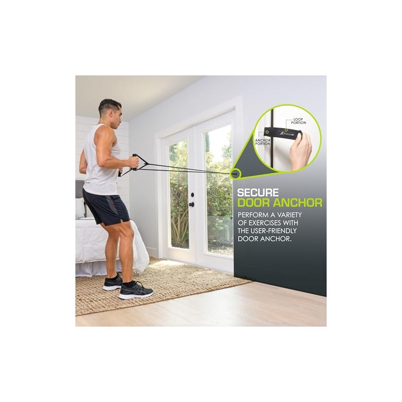 ProSource Fit Tube Resistance Bands Set with Attached Handles, Door