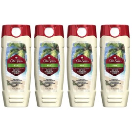Old Spice Body Wash - Fiji - With Palm Tree - Net Wt. 16 FL OZ (473 mL) Per Bottle - Pack of 4 Bottles