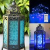 Vela Lanterns 12" Black Metal Moroccan Decorative LED Fairy Lights
