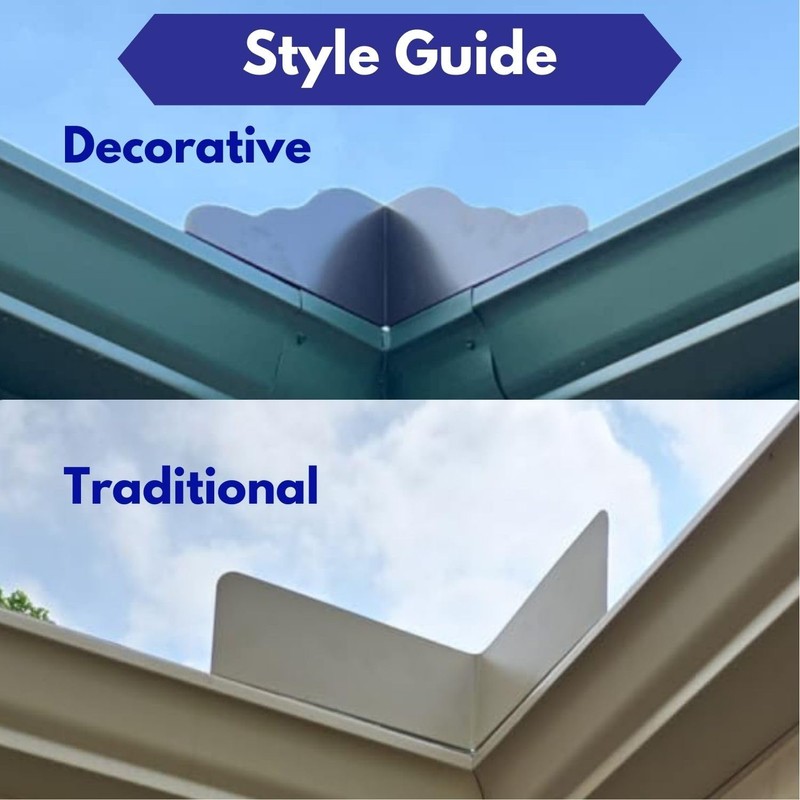 Eagle 1 Rain Gutter Valley Splash Guards, Straight or Bent