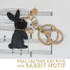 byDream Rabbit Key Chain, Cowhide Leather, Leather, Stylish, Cute, Rabbit