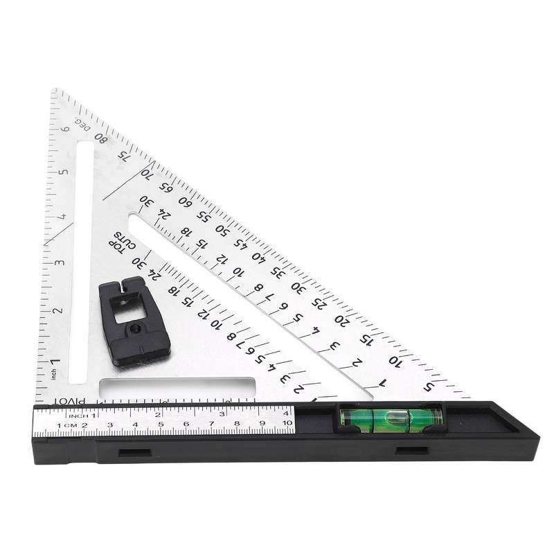Woodworking Triangle Ruler 7in Dual Scale Square Angle Ruler Carpenter