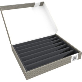 Feldherr Storage Box FSLB040 for model railway locomotives, wagons and vehicles - 7 slots for N gauge - horizontal