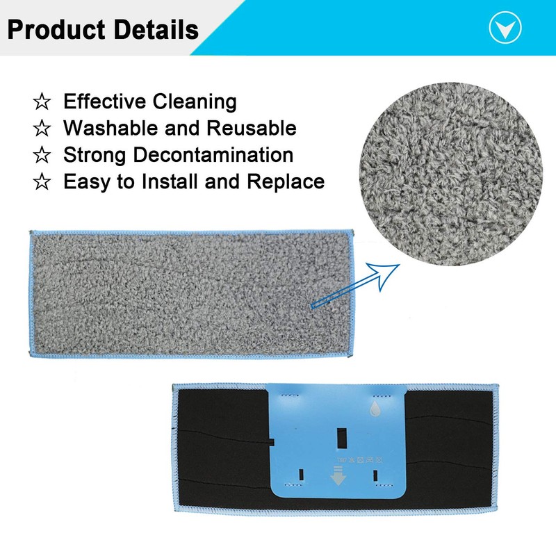 Extolife 8 Pack Washable and Reusable Mopping Pads for iRobot