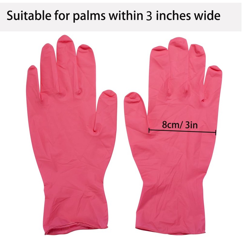 Kids Gloves Disposable, Nitrile Gloves for 7-14 Years - Latex