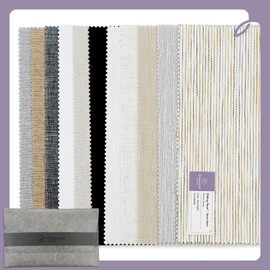 Graywind Manual Sliding Panel Privacy Panel Track Blinds Wand Control Window Blinds for Patio Sliding Glass Door Large Windows (Fabric Samples)