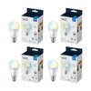 WiZ 60W A19 Frosted WiFi Tunable White - 4 Pack