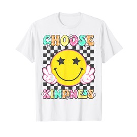 Choose Kindness Retro Groovy Be Kind Inspirational Kids T-Shirt