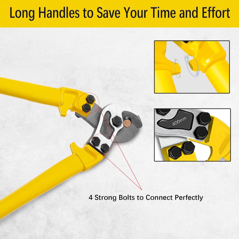 AUPREX 18 Inch Heavy Duty Cable Cutter with Long Handle,
