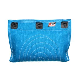 Redline K9 3 Handle Targeting French Linen Dog Bite Wedge Tug Toy (Electric Blue)