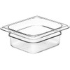 "Camwear Food Pan, Plastic, 1/6 Size, 2 - 1/2 "Deep, Polycarbonate, Clear, Nsf (6 Pieces/Unit)