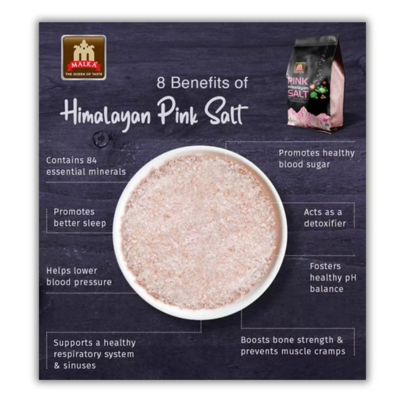 Malka Himalayan Pink Salt, Super Fine Grain Salt, 6lb-(Qty: 3,