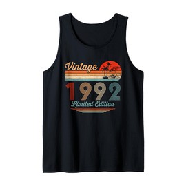 Vintage 1992 Limited Edition 33 Year Old Gifts 33rd Birthday Tank Top